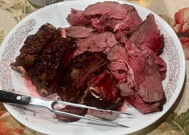 cross rib roast, medium rare