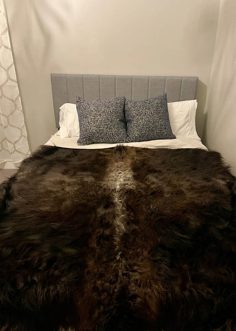 Tibetan Yak hide bed spread